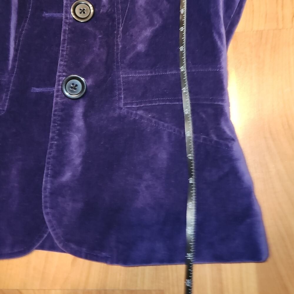AK Anne Klein Stretch Purple Suede Blazer sz 4 EUC - Picture 8 of 16